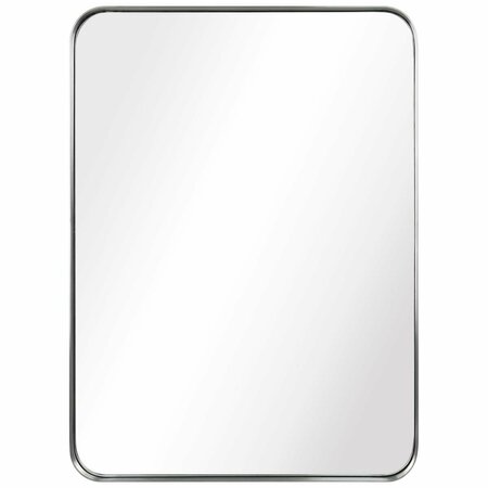 EMPIRE ART DIRECT Ultra Brushed Silver Stainless Steel rectangular Wall Mirror PSM-10701-2230